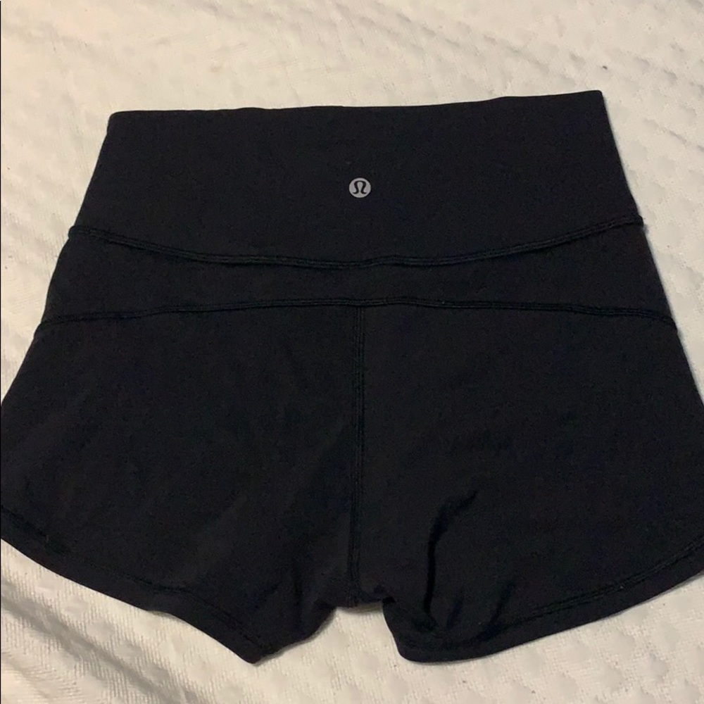 Black Lululemon high waisted shorts